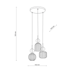 Lampadario Camera Da Letto-Selezionato da Mazzolaluce lampadario per camera da letto stile contemporaneo 3 vetri pendenti bianco ambra