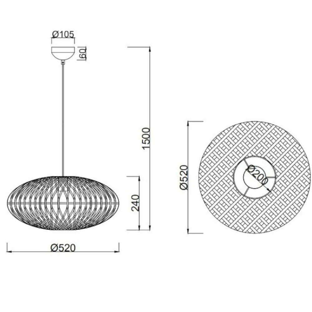 Lampadario Camera Da Letto-Selezionato da Mazzolaluce Lampadario per camera da letto in fibre naturali
