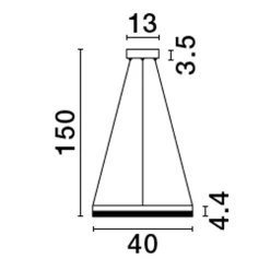 Lampadario Camera Da Letto-Selezionato da Mazzolaluce Lampadario per camera da letto anello nero cristalli led 3000k dimmerabile