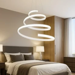 Lampadario Camera Da Letto-Vivida International Lampadario per camera da letto led 40w 3000k spiral vivida
