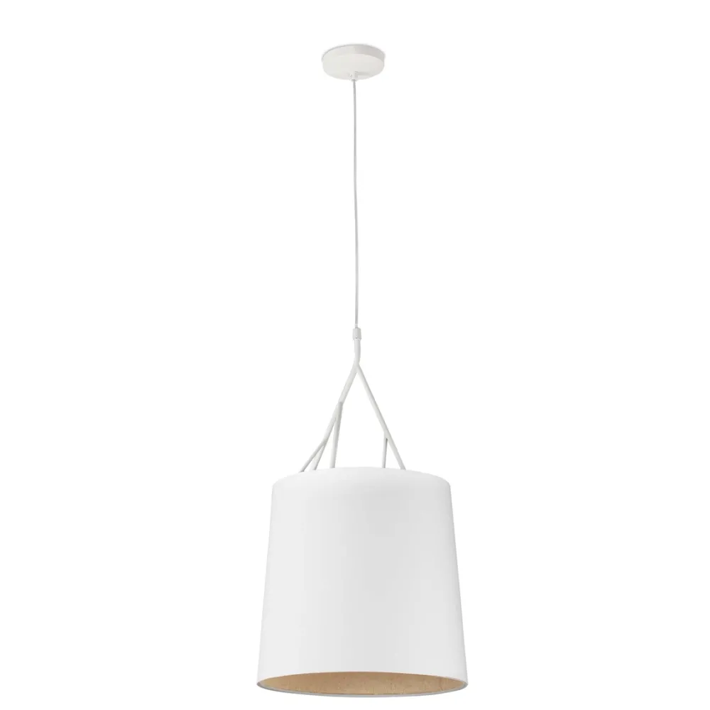 Lampadario Camera Da Letto-Selezionato da Mazzolaluce Lampadario per camera da letto paralume bianco design struttura metallo
