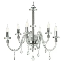 Lampadario Camera Da Letto-Ondaluce Lampadario per camera da letto classica lp dido 6 bracci cromo