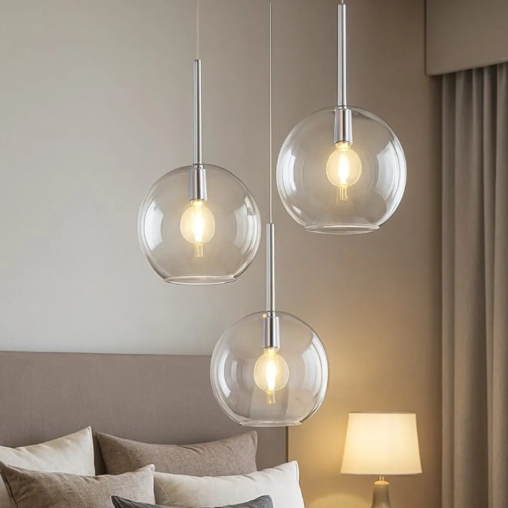 Lampadario Camera Da Letto-Top Light Lampadario per camera da letto vetri trasparenti