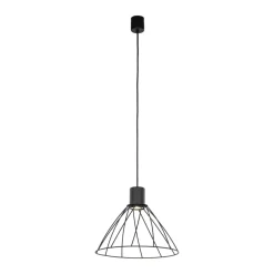 Lampadari Cucina-Selezionato da Mazzolaluce Lampadario per cucina a cono nero 29 cm diffusore a gabbia