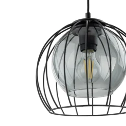 Lampadari Cucina-Selezionato da Mazzolaluce Lampadario per cucina a sfera nero 26 cm diffusore a gabbia