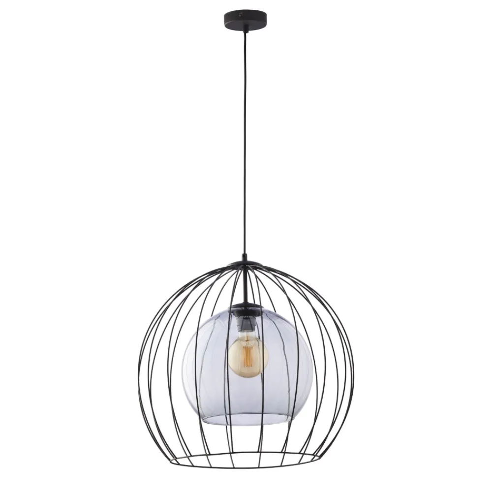 Lampadari Cucina-Selezionato da Mazzolaluce Lampadario per cucina a sfera nero 50 cm diffusore a gabbia