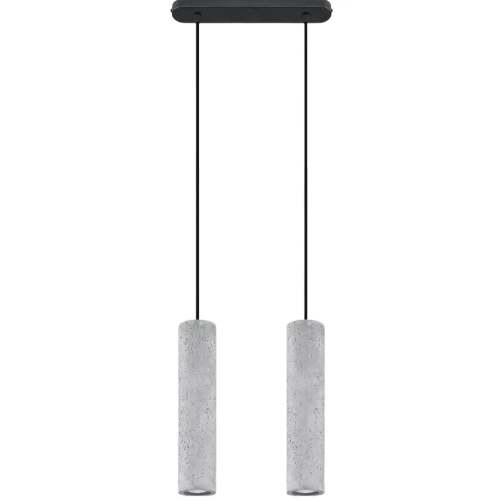 Lampadari Cucina-Selezionato da Mazzolaluce Lampadario per cucina cilindri di cemento grigio