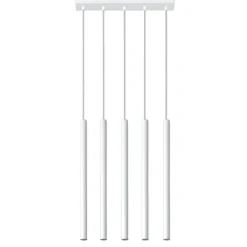 Lampadari Cucina-Selezionato da Mazzolaluce Lampadario per cucina cilindri pendenti bianco