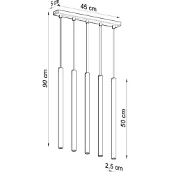 Lampadari Cucina-Selezionato da Mazzolaluce Lampadario per cucina cilindri pendenti bianco