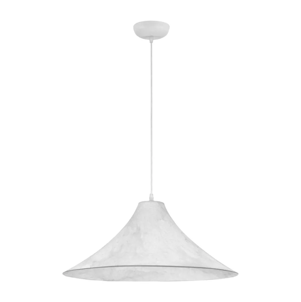 Lampadari Cucina-Selezionato da Mazzolaluce Lampadario per cucina 65cm in seta bianca cupola moderna