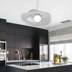 Lampadari Cucina-Top Light Lampadario per cucina 65cm moderna grigio toplight warped
