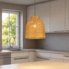 Lampadari Cucina-Selezionato da Mazzolaluce Lampadario per cucina 25 cm paralume in materiale naturale