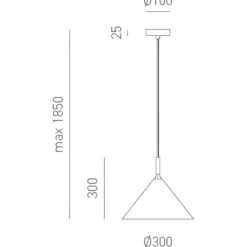 Lampadari Cucina-Gea Luce Lampadario per cucina cono bianco