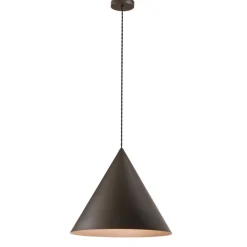 Lampadari Cucina-Perenz Illuminazione Lampadario per cucina cono 50cm grigio marrone metallizzato perenz iconic