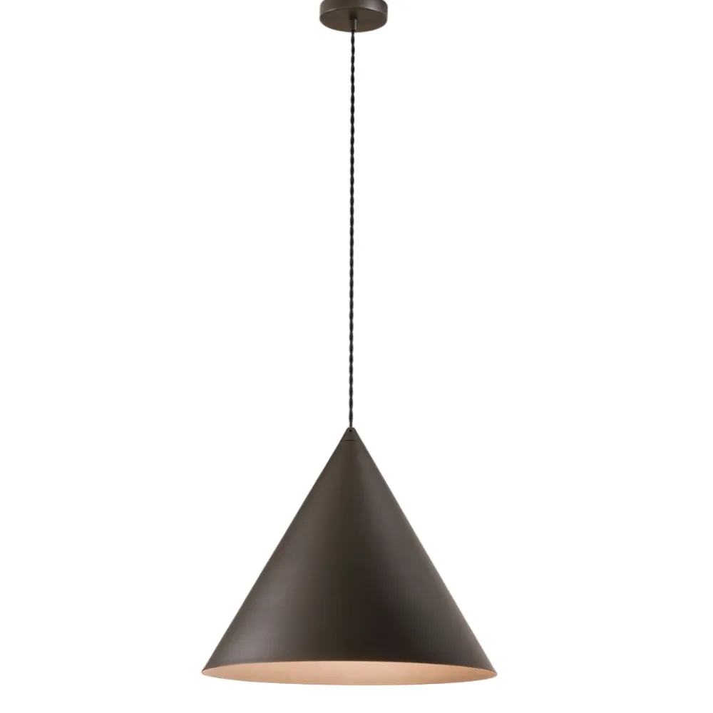 Lampadari Cucina-Perenz Illuminazione Lampadario per cucina cono 50cm grigio marrone metallizzato perenz iconic