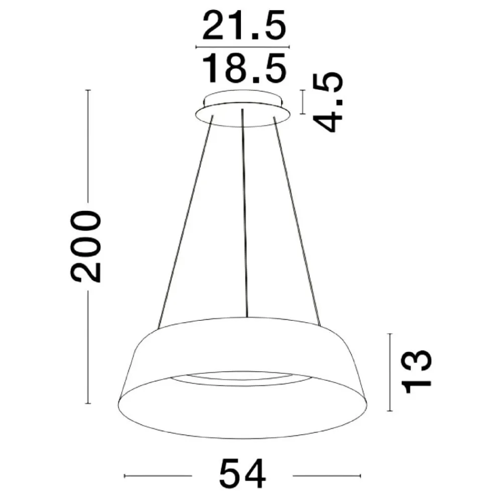 Lampadari Cucina-Selezionato da Mazzolaluce Lampadario per cucina cono rovesciato bianco oro led dimmerabile
