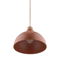 Lampadari Cucina-Selezionato da Mazzolaluce Lampadario per cucina cupola colore mattone legno pino