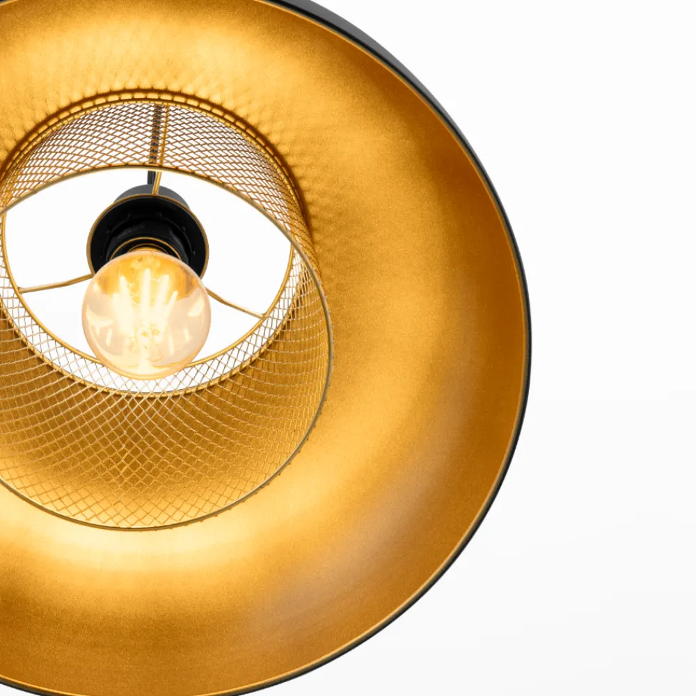 Lampadari Cucina-Selezionato da Mazzolaluce Lampadario per cucina cupola nero oro
