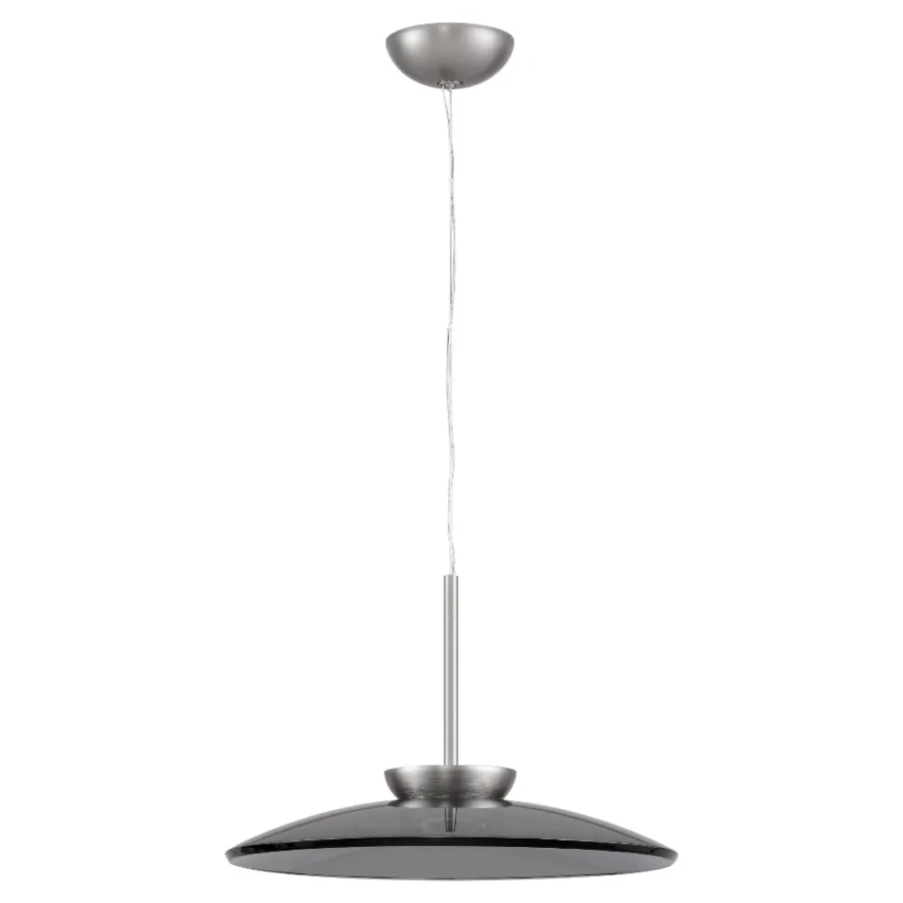 Lampadari Cucina-Selezionato da Mazzolaluce Lampadario per cucina disco di vetro fume design moderno led 21w 3000k dimmerabile