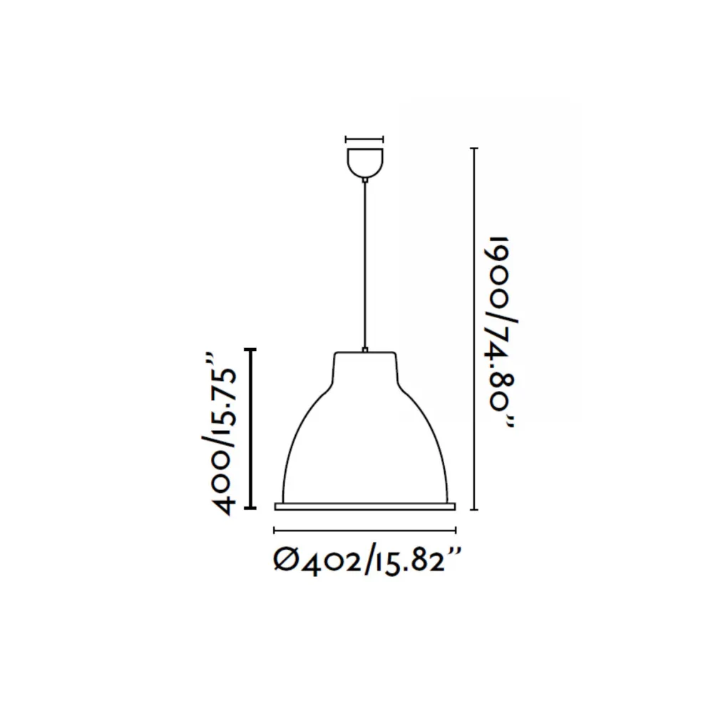 Lampadari Cucina-Selezionato da Mazzolaluce Lampadario per cucina industriale metallo bianco cupola