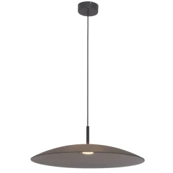 Lampadari Cucina-Selezionato da Mazzolaluce Lampadario per cucina led 17w 3000k disco in vetro fume 60cm