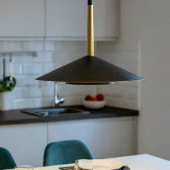 Lampadari Cucina-Selezionato da Mazzolaluce Lampadario per cucina led 8w 3000k nero oro