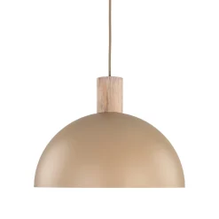 Lampadari Cucina-Selezionato da Mazzolaluce Lampadario per cucina legno cupola metallo sabbia