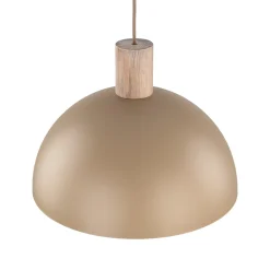 Lampadari Cucina-Selezionato da Mazzolaluce Lampadario per cucina legno cupola metallo sabbia