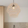 Lampadari Cucina-Selezionato da Mazzolaluce Lampadario per cucina marrone paralume in maglia di canapa