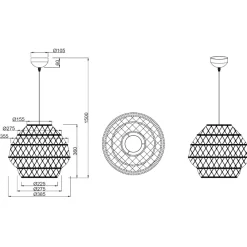 Lampadari Cucina-Selezionato da Mazzolaluce Lampadario per cucina marrone paralume in maglia di canapa
