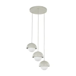 Lampadari Cucina-Selezionato da Mazzolaluce Lampadario per cucina moderna 3 luci pendenti a cupola beige