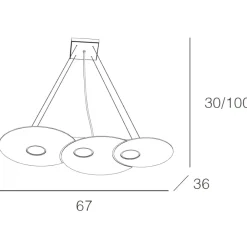 Lampadari Cucina-Top Light Lampadario per cucina moderna sabbia toplight cloud
