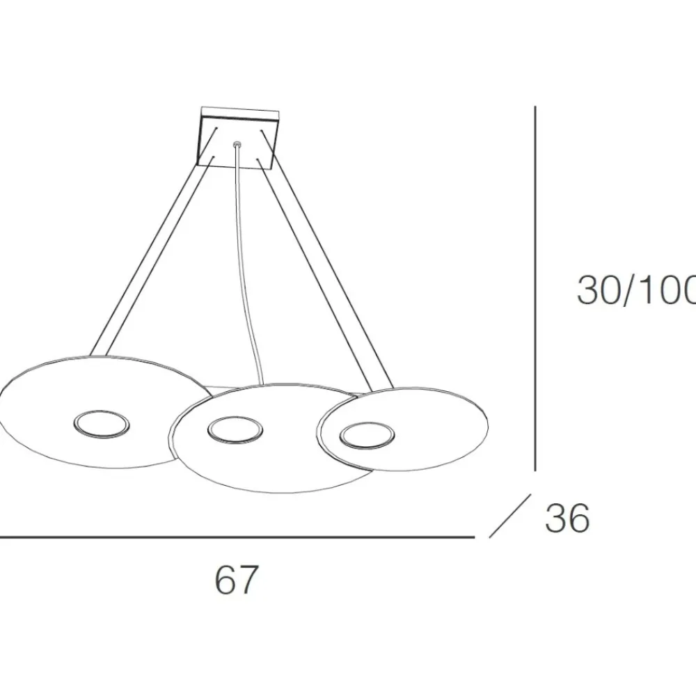 Lampadari Cucina-Top Light Lampadario per cucina moderna sabbia toplight cloud