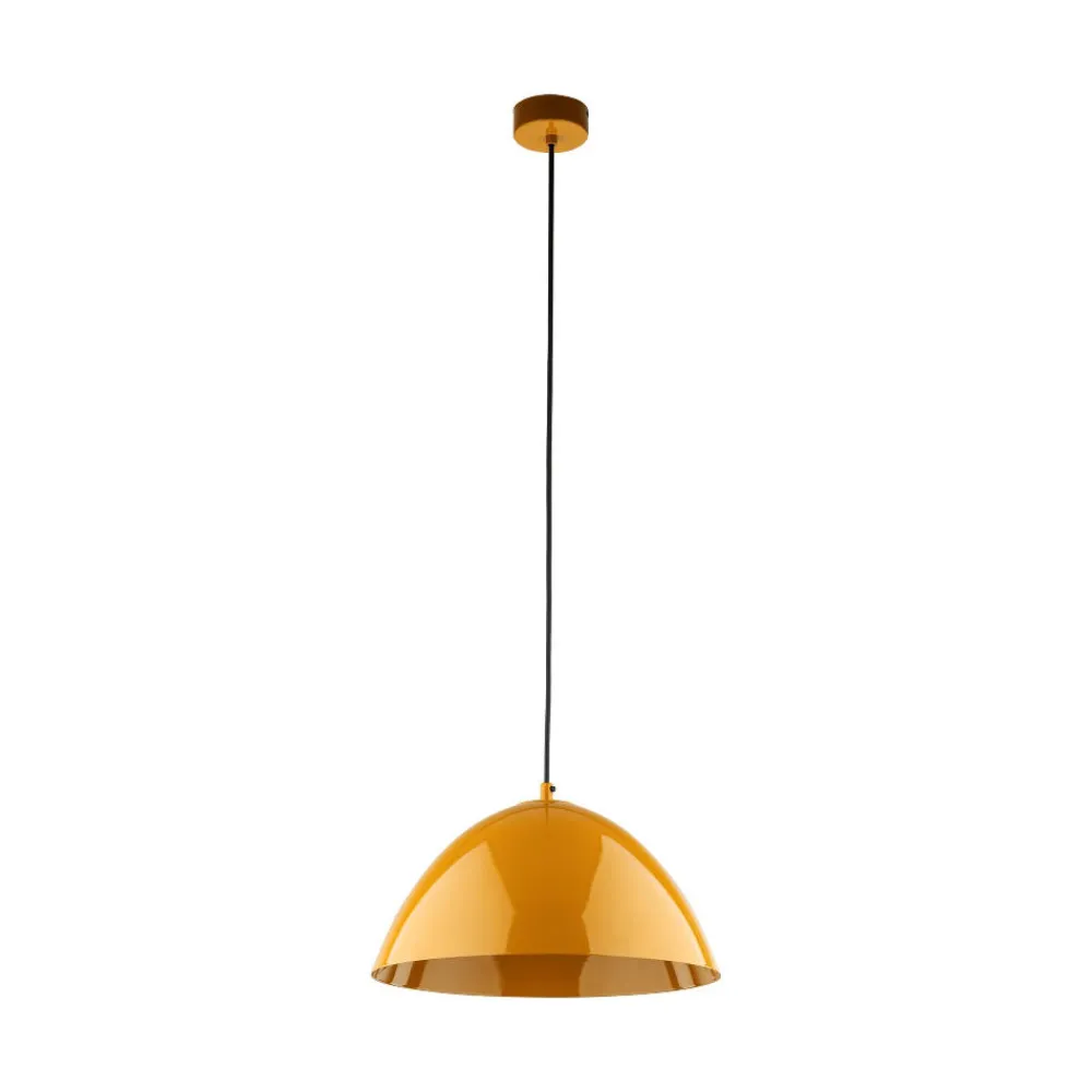 Lampadari Cucina-Selezionato da Mazzolaluce Lampadario per cucina moderna cupola ocra 34cm