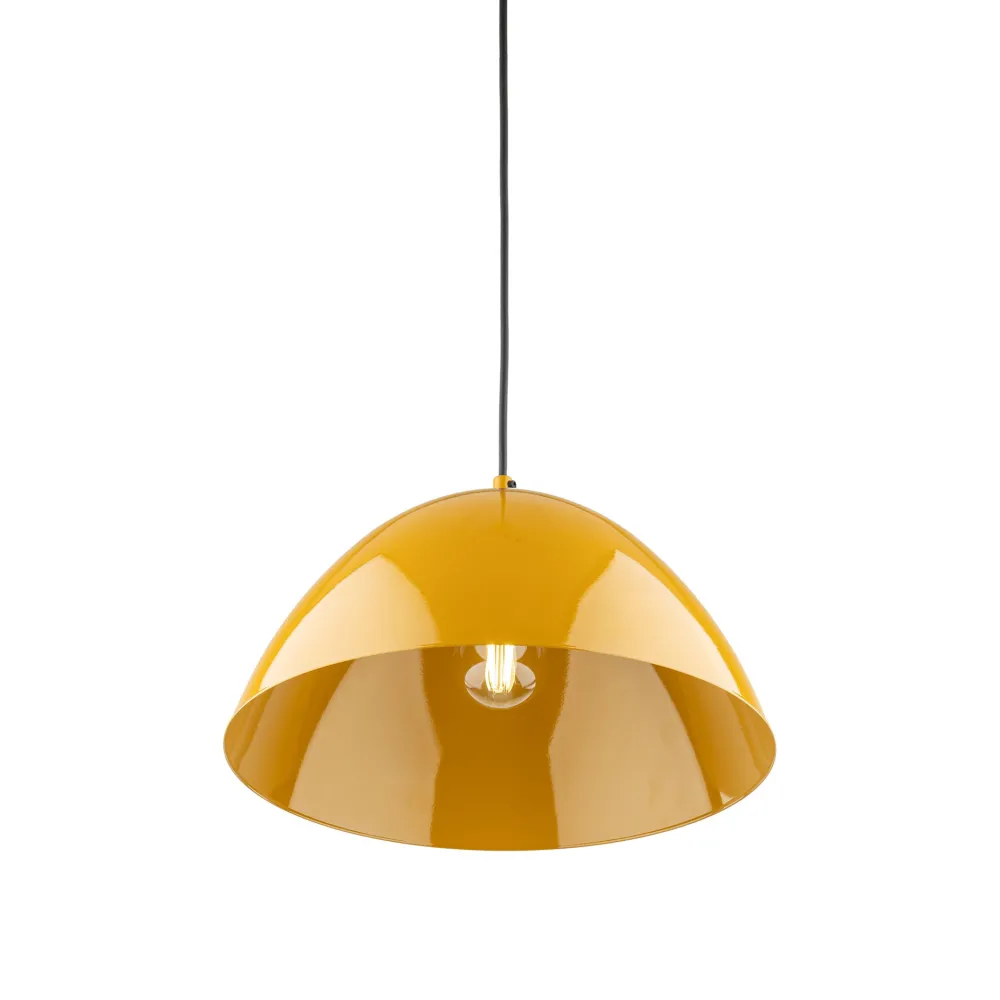 Lampadari Cucina-Selezionato da Mazzolaluce Lampadario per cucina moderna cupola ocra 34cm
