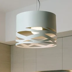 Lampadari Cucina-Selezionato da Mazzolaluce Lampadario per cucina moderna design 32cm metallo bianco