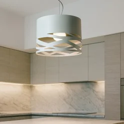 Lampadari Cucina-Selezionato da Mazzolaluce Lampadario per cucina moderna design 32cm metallo bianco