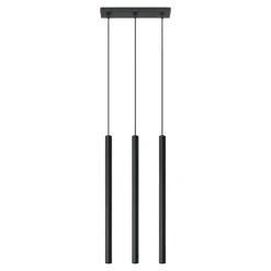 Lampadari Cucina-Selezionato da Mazzolaluce Lampadario per cucina moderna 3 luci pendenti nero