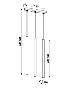 Lampadari Cucina-Selezionato da Mazzolaluce Lampadario per cucina moderna 3 luci pendenti nero