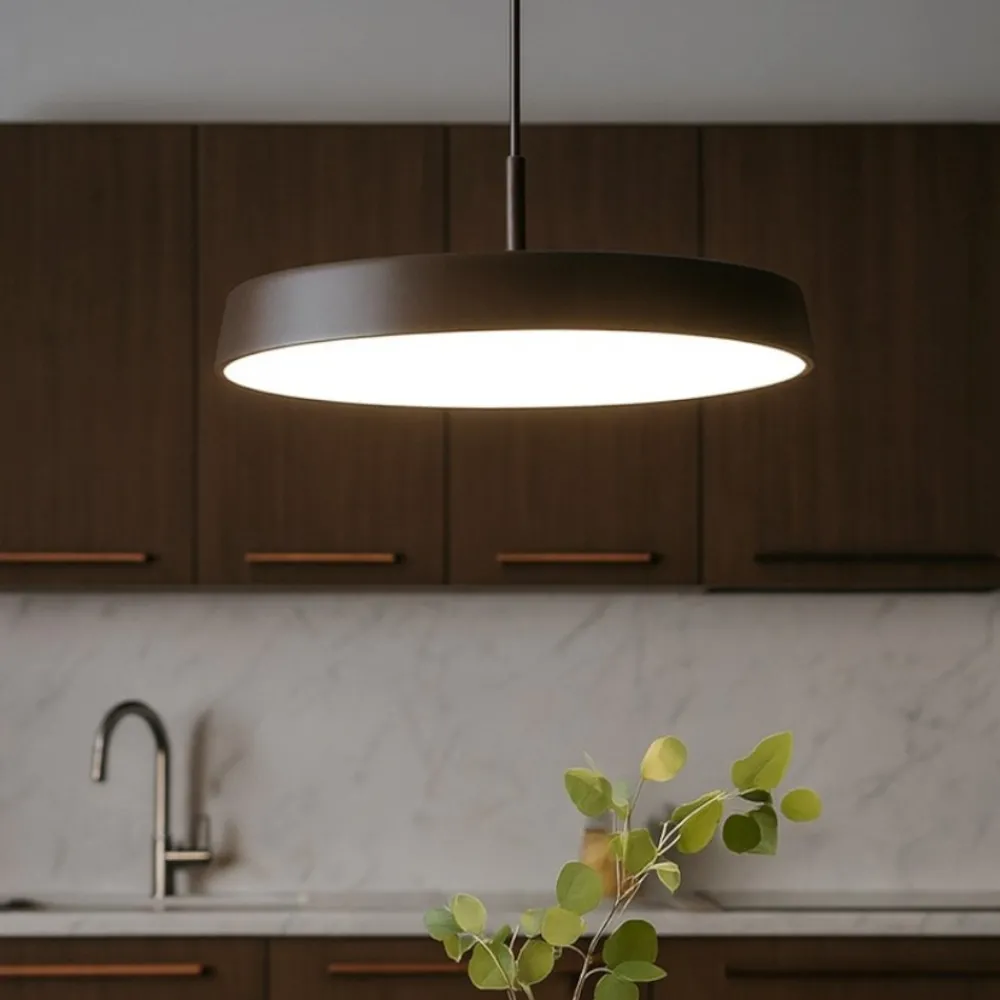 Lampadari Cucina-IsyLuce Lampadario per cucina moderna caffe' led 39w 3000k 4000k dimmerabile
