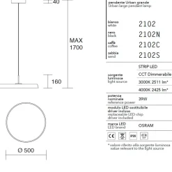 Lampadari Cucina-IsyLuce Lampadario per cucina moderna caffe' led 39w 3000k 4000k dimmerabile