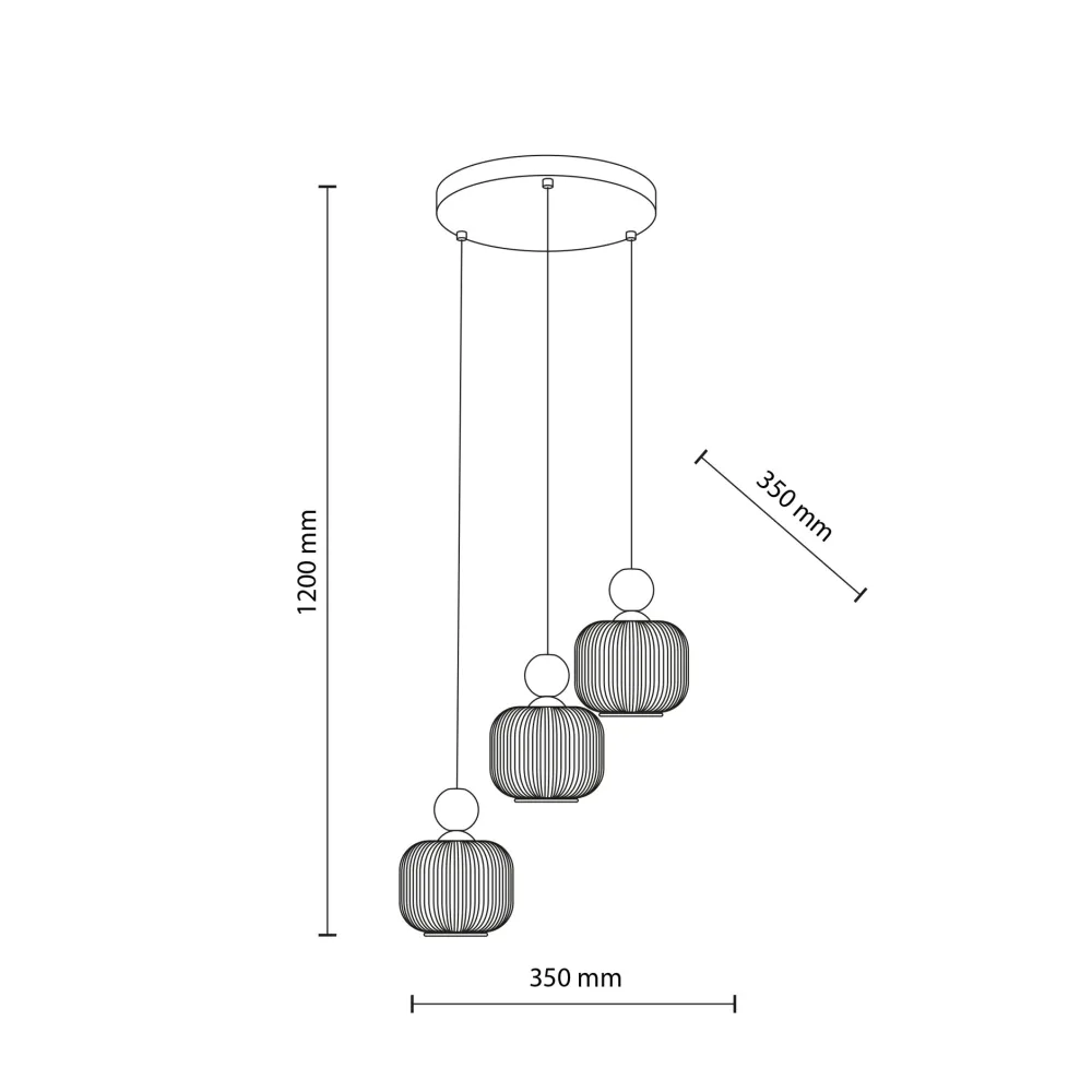 Lampadari Cucina-Selezionato da Mazzolaluce Lampadario per cucina moderna inserti in legno sfere di vetro a sospensione