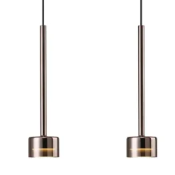Lampadari Cucina-Selezionato da Mazzolaluce Lampadario per cucina moderna 3 luci vetri rame