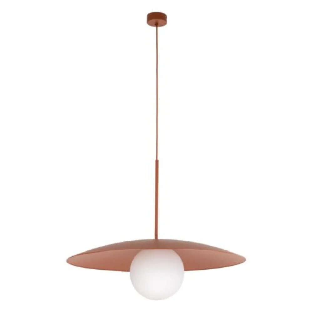 Lampadari Cucina-Selezionato da Mazzolaluce Lampadario per cucina moderna disco mattone sfera bianca 65 cm