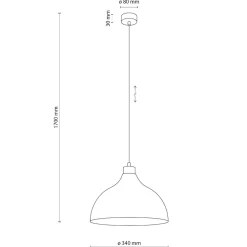 Lampadari Cucina-Selezionato da Mazzolaluce Lampadario per cucina moderna menta a campana 34 cm