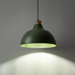 Lampadari Cucina-Selezionato da Mazzolaluce Lampadario per cucina moderna verde a cupola 34 cm