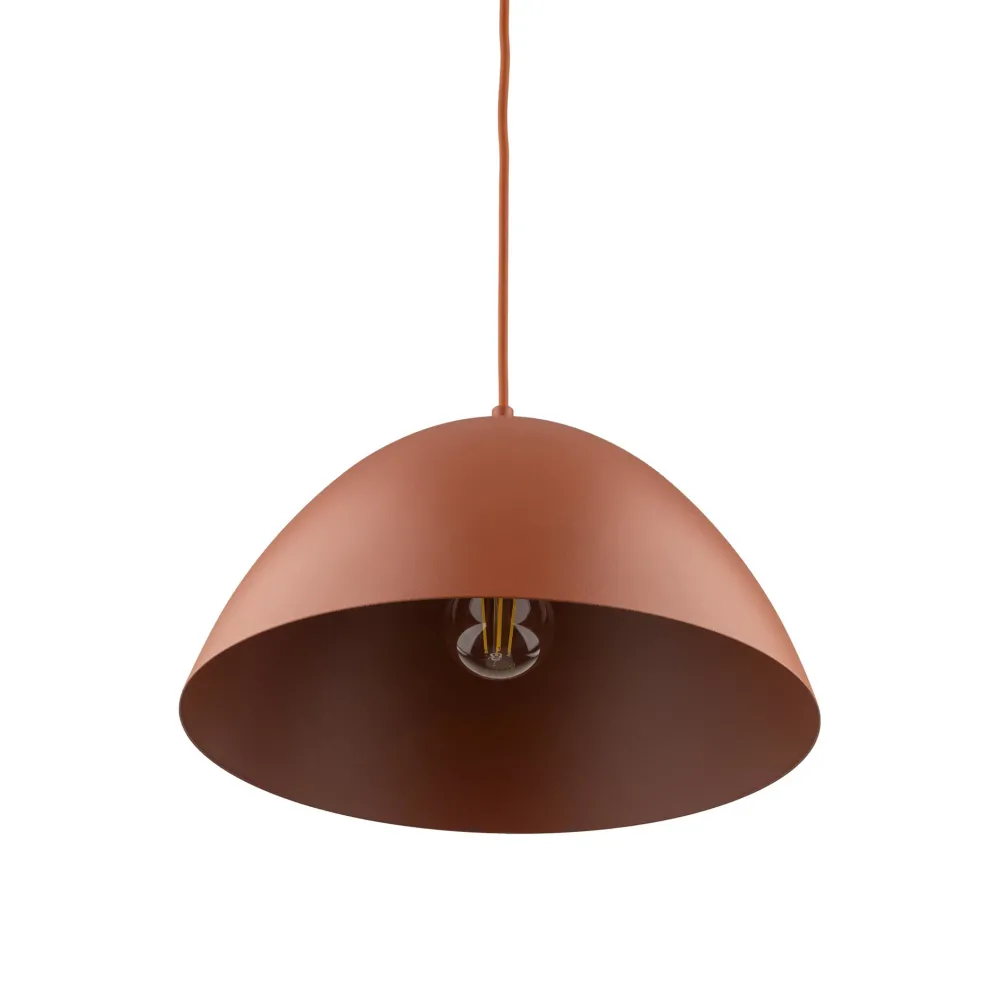 Lampadari Cucina-Selezionato da Mazzolaluce Lampadario per cucina moderna marrone cupola 34cm