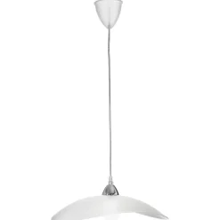 Lampadari Cucina-Selezionato da Mazzolaluce Lampadario per cucina moderna vetro bianco rigato