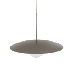 Lampadari Cucina-Selezionato da Mazzolaluce Lampadario per cucina moderna marrone 65 cm piatto di metallo sfera in vetro