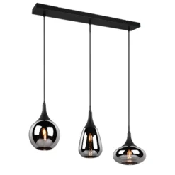 Lampadari Cucina-Selezionato da Mazzolaluce Lampadario per cucina moderna vetro cromato